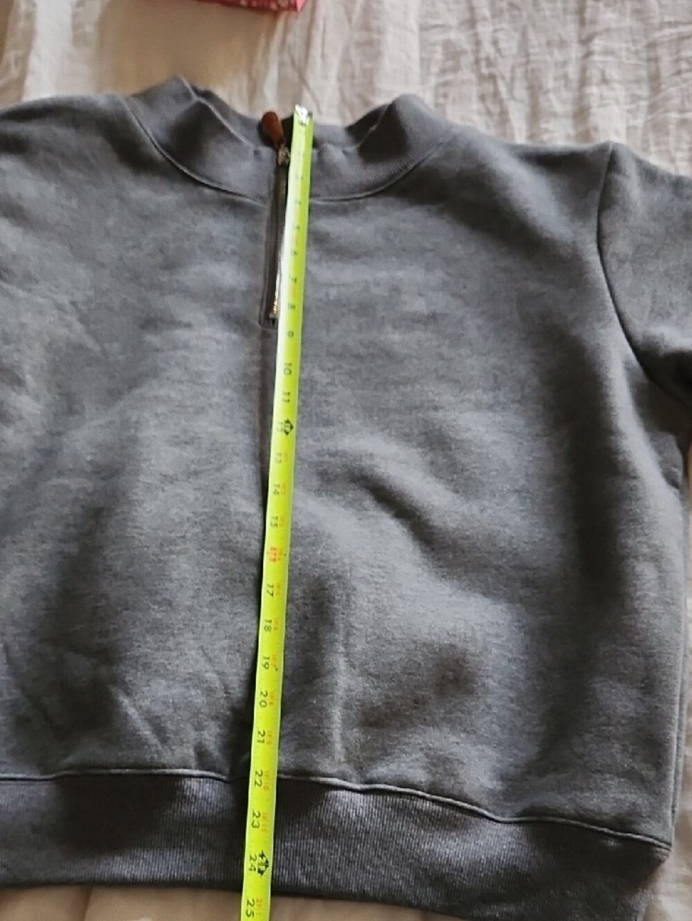 Parke Gray Quarter-zip Sweatshirt Sz S/M - Picture 10 of 11